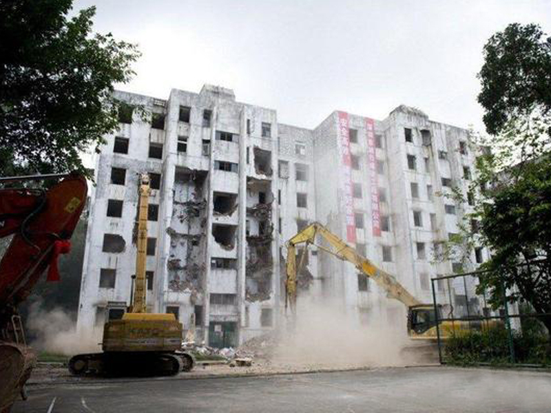 使用海沙的建筑物，墻體受損嚴(yán)重