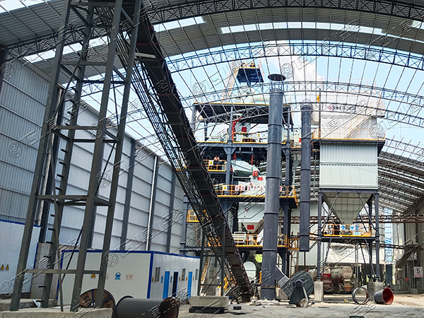 石粉料不用水洗砂，上套干法制砂樓